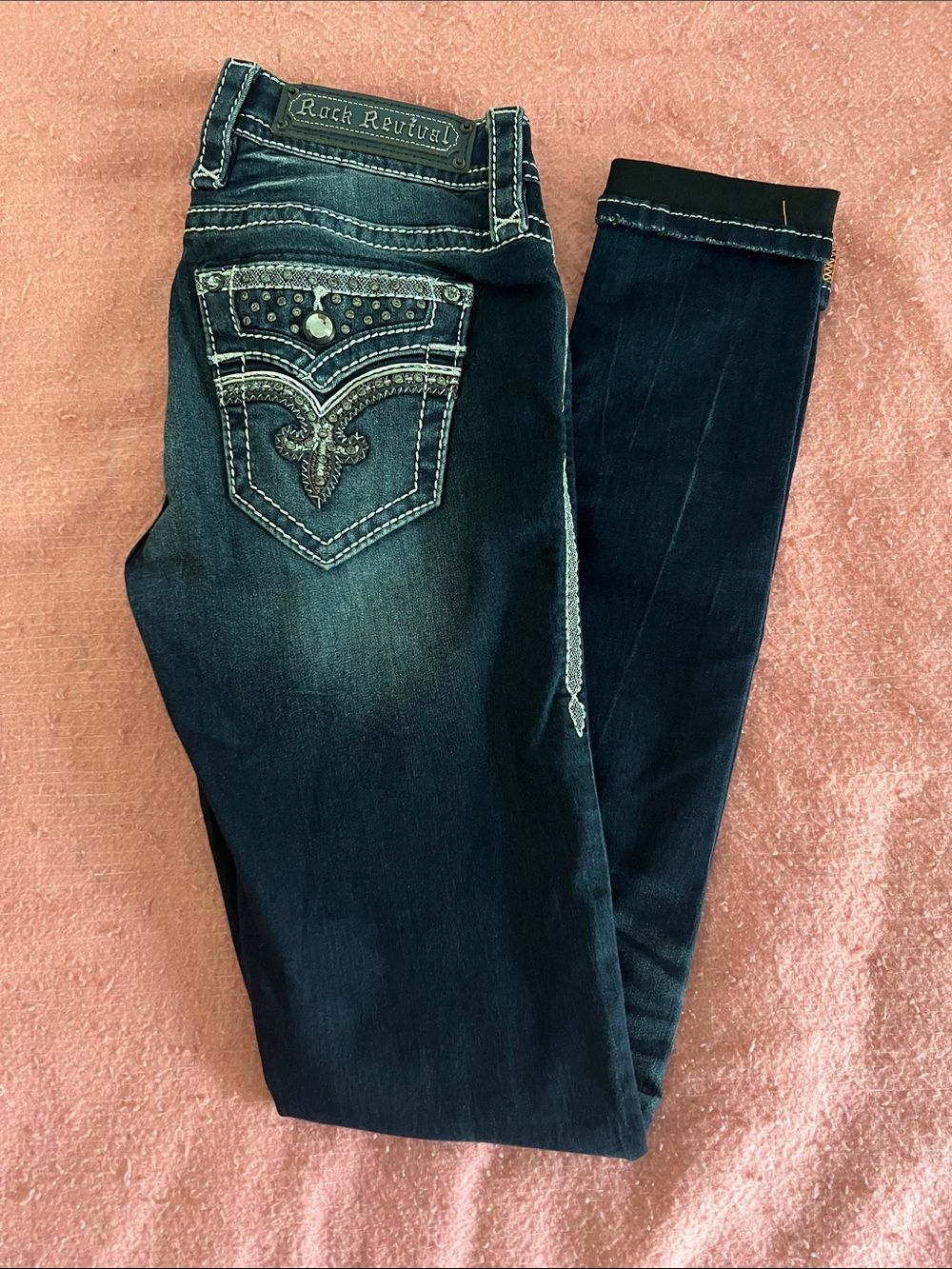 Womens Rock Revival Skinny Jeans 26